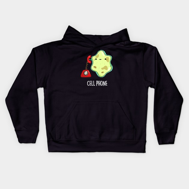 Cell Phone Funny Biology Pun Kids Hoodie by punnybone